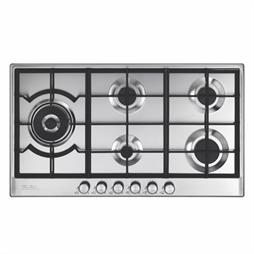 Elba 90CM Stainless-steel 5 Burner Elio Gas Hob - 02/ELIO 95-565