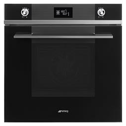 Smeg 60cm Black Glass Linea Electric Oven – SF6102TVN