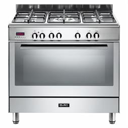 ELBA 90CM FUSION 5 BURNER GAS/ELECTRIC STAINLESS STEEL  STOVE - 9FX827