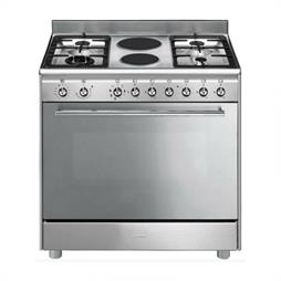 Smeg 90cm Stainless Steel 4 BURNER Gas/ 2 Electric Hob Multifunction  Stove - SSA92MAX9