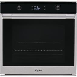 WHIRLPOOL  Built-in Oven 60 cm Black Glass Stainless Steel Frame - 8 Functions - Multilevel Cooking - W7OM54H 