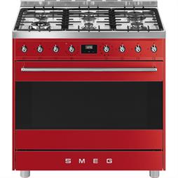 SMEG 90CM RED GAS/ELECTRIC STOVE – C9MAXSSA9